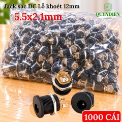 Jack Sạc DC 5.5x2.1mm Có Tán Lỗ Khoét 12mm