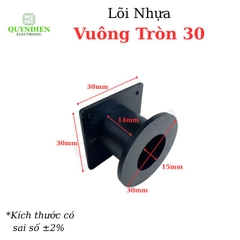 Lõi Khuôn Nhựa Vuông Tròn 30mm Màu Đen
