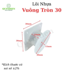 Lõi Nhựa Vuông Tròn 30 Quấn Cuộn Cảm Phân Tần Loa - Màu Trắng Trong