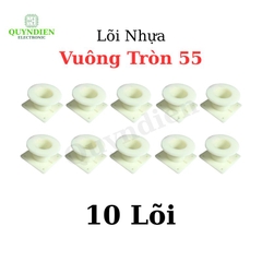 Lõi Nhựa Vuông Tròn 55 Quấn Cuộn Cảm Phân Tần Loa - Màu Trắng Sữa