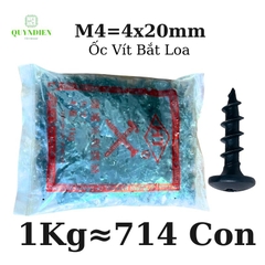 Ốc Vít Nhọn M4x20 Bắt Thùng Loa Ren Thưa Taiwan dài 20mm - Túi 1 Kg
