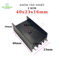 Nhôm tản nhiệt 2 kim 40x23x16mm cho transistor TO-220