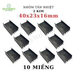 Nhôm tản nhiệt 2 kim 40x23x16mm cho transistor TO-220