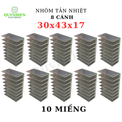 Nhôm tản nhiệt 8 cánh 30x43x17mm