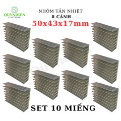 Nhôm Tản Nhiệt 8 Cánh 50x43x17mm