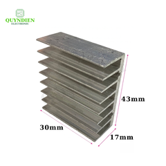 Nhôm tản nhiệt 8 cánh 30x43x17mm