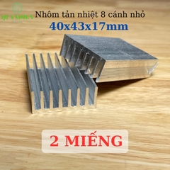 Nhôm Tản Nhiệt 8 Cánh Nhỏ 40x43x17mm