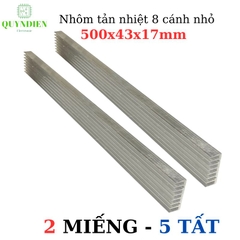Nhôm Tản Nhiệt 8 Cánh Nhỏ 500x43x17mm