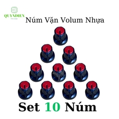 Núm Vặn Volume Nhựa màu Đỏ - Trục hoa mai