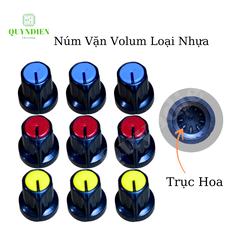 Núm Vặn Volume Nhựa màu Xanh - Trục hoa mai