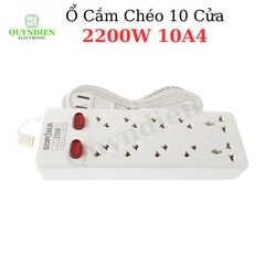 Ổ Cắm Điện Chéo 10 Cửa 2200W 10A4