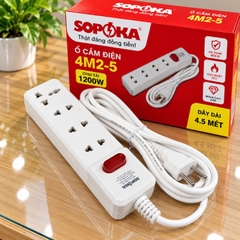 Ổ cắm lõi sứ chống cháy Con tắc 4 cửa 2200W