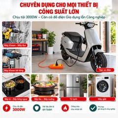 Ổ Cắm Nút Nguồn Siêu Tải 4 Lỗ Thẳng 6000W