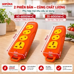 Ổ Cắm Siêu Tải 3 Lỗ Chéo 6000W