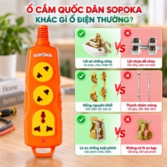 Ổ Cắm Siêu Tải 6 Lỗ Chéo 6000W