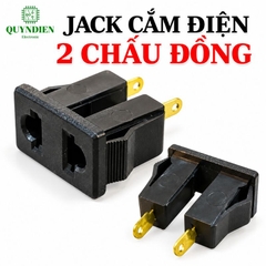 Ổ Jack Cắm AC 2 Lỗ gài Chấu Đồng