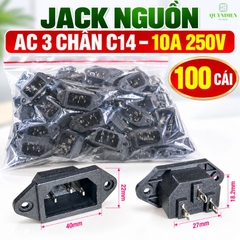 Ổ Jack Nguồn AC 3 Chấu 10A 250V