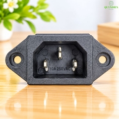 Ổ Jack Nguồn AC 3 Chấu 10A 250V