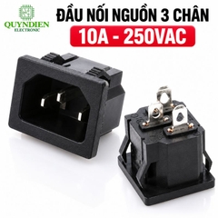 Ổ Jack Nguồn AC 3 Chân 10A 250VAC loại gài