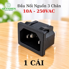 Ổ Jack Nguồn AC 3 Chân 10A 250VAC loại gài
