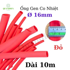 Gen co nhiệt size 16mm màu đỏ