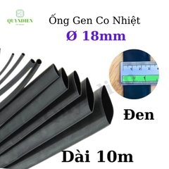 Gen co nhiệt size 18mm màu đen