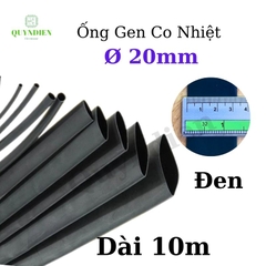 Gen co nhiệt size 20mm màu đen