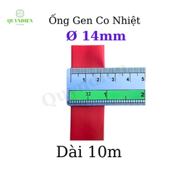 Gen co nhiệt size 14mm màu đỏ