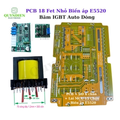 PCB Nguồn Mạch 18Fet IGBT Auto Nguồn Nước + Boar Dao Động + Module Lái IGBT + Biến Áp E5520 Đứng