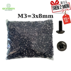 Ốc Vít Ren Mịn Đầu Long Đền M3x8mm - Túi 1000 Con