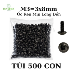 Ốc Vít Ren Mịn Đầu Long Đền M3x8mm