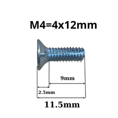 Ốc vít M4 dài 12mm dài15mm đầu col ren mịn Túi 100 con