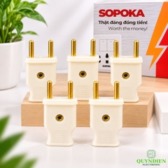 Phích cắm điện dương chân tròn 4mm chống vỡ SOPOKA P1