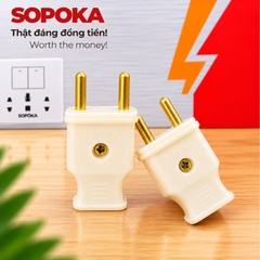 Phích cắm điện dương chân tròn 4mm chống vỡ SOPOKA P1