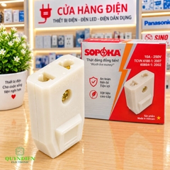 Phích cắm điện cái đầu nối âm trắng P5T SOPOKA