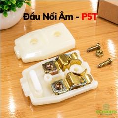 Phích cắm điện cái đầu nối âm trắng P5T SOPOKA