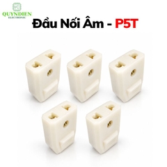 Phích cắm điện cái đầu nối âm trắng P5T SOPOKA