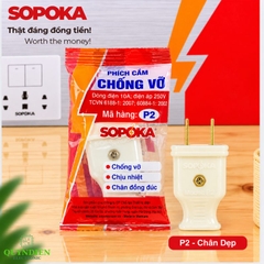 Phích cắm điện chống vỡ dương chân Dẹp SOPOKA P2