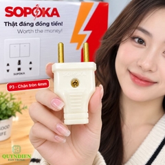 Phích cắm điện dương chân tròn 4mm chống vỡ SOPOKA P3