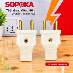Phích cắm điện dương chân tròn 4mm chống vỡ SOPOKA P3