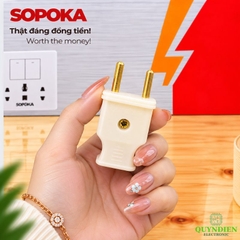 Phích cắm điện dương chân tròn 4mm chống vỡ SOPOKA P1