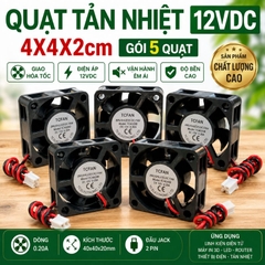 Quạt Tản Nhiệt 12V 4x4x2cm 0.2A - 0.3A