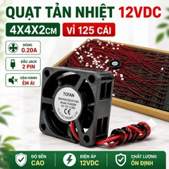 Quạt Tản Nhiệt 12V 4x4x2cm 0.2A - 0.3A