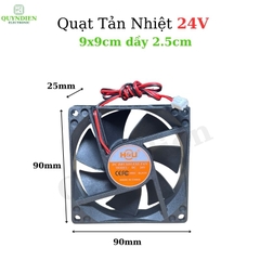 Quạt Tản Nhiệt 24V 9x9cm dày 2.5cm