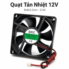 Quạt Tản Nhiệt 12V 8x8x2.5cm 0.30A - Quạt Làm Mát Bo Mạch, Nguồn Xung, Thiết Bị Điện Tử
