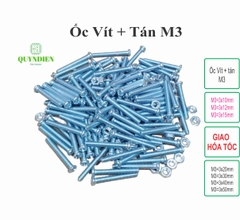 Ốc vít tán 3ly thân M3 dài 1cm/1.2cm/1.5cm/2cm/3cm/4cm/5cm