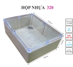 Hộp Nhựa Vy Anh 320x240x110mm Màu Trắng Nắp Trong