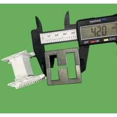 Lõi Biến áp xung EE4220 Vuông Nằm Ferit củ HỞ (8+8 chân khuôn trắng)