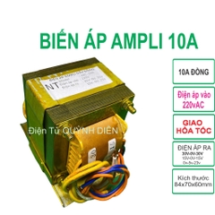 Biến áp cách ly Ampli 10A 30V đôi 100% Dây đồng