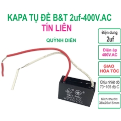 Tụ điện kapa tụ đề tụ ngậm tụ quạt 2uf 400V.AC TÍN LIÊN